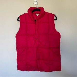 Lands’ End Kids Red Down Quilted Puffer Vest NWOT